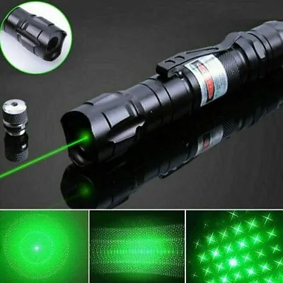 Green Laser Pointer Pen Rechargable Beam Torche Pen 1000Miles 532NM UK STOCK • £8.12