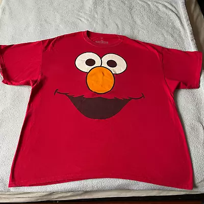 Sesame Street Elmo Jumbo Face AOP Mens T-shirt Red XXL Tee Short Sleeve USA Tee • $1