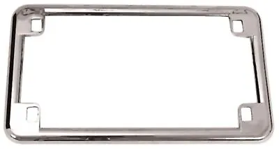 Chrome Plain License Plate Frame For Motorcycles US Size 4-1/4  X 7-1/4  • $9.59