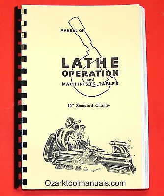 Atlas Craftsman Manual Of Metal Lathe Operation Book For 10  Standard 0033 • £39.01