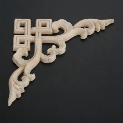 $3.58 • Buy Unpainted Oak Wood Carved Decal Onlay Applique Cabinet Furniture Home Decoration