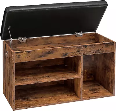 HOOBRO Shoe Storage Bench With Padded Cushion Entryway Bench With Flip-Open Box • $100.38