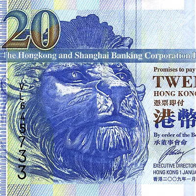 VL 6457xx - Mint! Uncirculated Hong Kong HSBC $20 Paper Note Of 1 January 2009 • £4.99