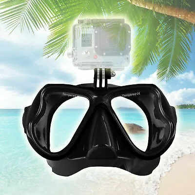 $26.86 • Buy Black Diving Mask Scuba Snorkel Goggles Face Glasses Mount For GoPro Hero
