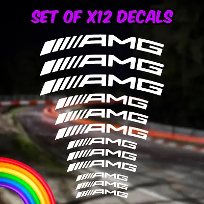 12 X AMG Mercedes Vinyl Decal Sticker Heat Protected Car Racing BENZ • $14.99