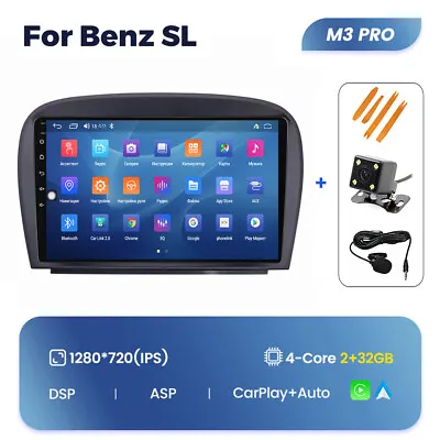 For Benz SL R230 SL350 SL500 SL55 Android Car Radio Stereo Headunit GPS Carplay • $193.19