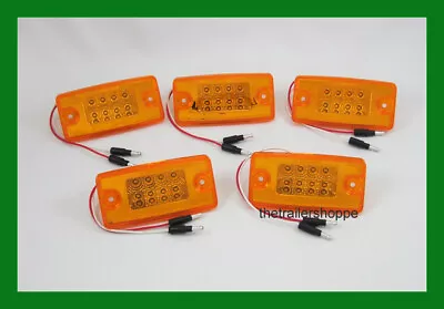 Freightliner Volvo Roof Cab Visor Marker Spyder Light 8 LED Amber Set Of 5 • $66.50