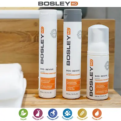 Hair Loss Shampoo Conditioner & Thickening Growth & Regrowth Treatment: Bosley • £39.99