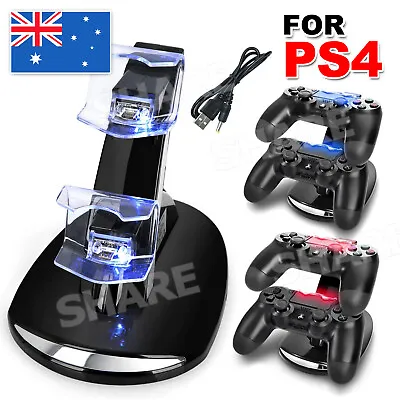 $13.95 • Buy For Playstation 4 PS4 Controller Charger Dock Dual Stand Charging Station Pad