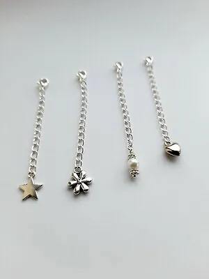 Silver Clip On Extender / Extention Chain For Necklace / Bracelet / Anklet UK • £3.97