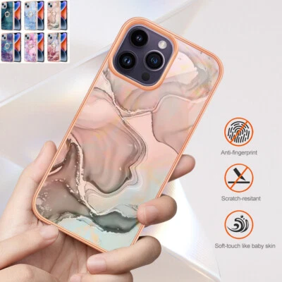 $14.89 • Buy Colorful Marble Hybrid Phone Case For IPhone 15 12 13 Pro 14 Pro Max SE 2022 7/8