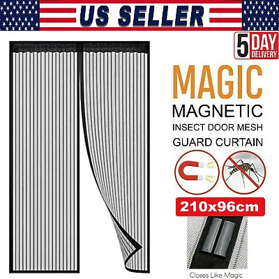 Magnetic Screen Door Heavy Duty Hands-Free Mosquito Mesh Anti Bugs Fly Curtain • $10.99