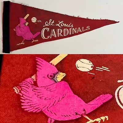 1950s St Saint Louis Cardinals Mini Pennant Mlb Baseball 4x9 Missouri Stains • $17.95