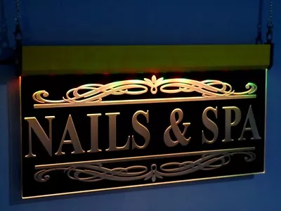 Nails Spa LED Open Sign Neon Light Window Signs • $152.10