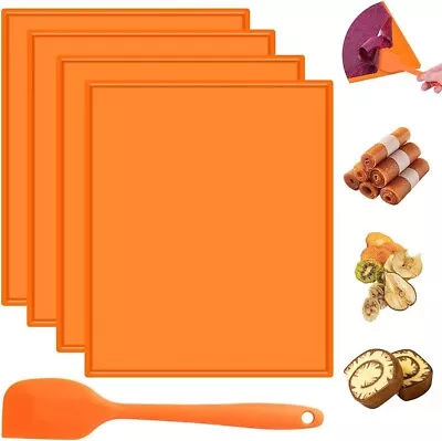 4PCS Silicone Dehydrator Sheets Dehydrator Mats With Edge For Fruit Leather Liqu • $30.29