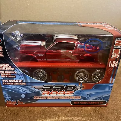 2005 Maisto 1/24 Pro Rodz 1967 Ford Mustang GT Metal Kit Model NIB Sealed Red • $44.99