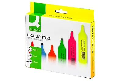 Q-Connect Assorted Highlighter Pens (Pack Of 6) KF01909 • £4.21