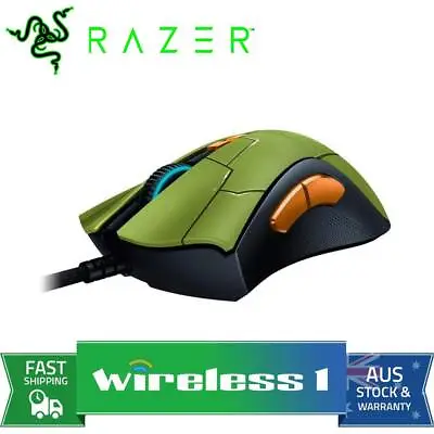$69 • Buy Razer DeathAdder V2 - Wired Gaming Mouse - HALO Infinite Edition RZ01-0321030...