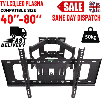 £10.94 • Buy TV Wall Bracket Mount Tilt Swivel For 32 40 42 43 48 49 50 55 58 60 65 70  Inch