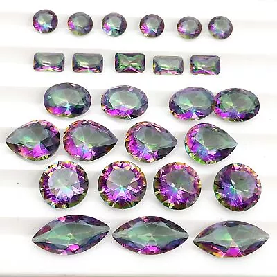 Mystic Quartz Mix Cut Loose Gemstone Rainbow Mystic Lot 76 Pcs 5-14 Mm 100 CT • $24.29