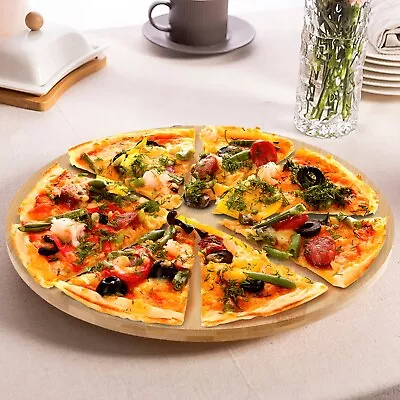 £13.99 • Buy Bamboo Rotating Serving Platter Tray Round Wooden Lazy Susan Turntable Snack