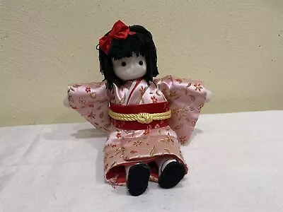 Japanese  Girl Doll Wind Up Music Box W/rotating Head Shelf Sitter • $15.99