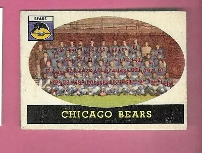 Chicago Bears Team Card 1958 Topps #29  Vgex • $6.95