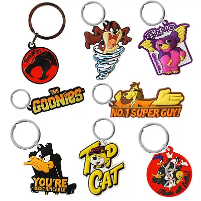 PVC/Enamel Keyrings. Retro Novelty TV Film Cartoon Keychain Choice Ideal Gift • £2.95