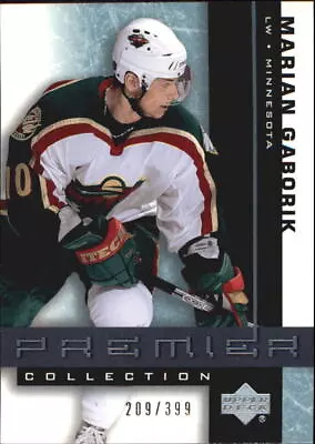 2001-02 UD Premier Collection Wild Hockey Card #29 Marian Gaborik /399 • $1.50