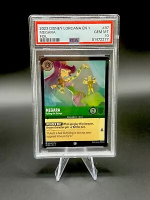 2023 Disney Lorcana The First Chapter Megara PSA 10 Foil GEM MINT! • $9.99