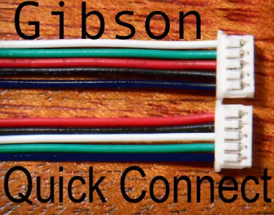 2 Quick Connect Adapters For Gibson control Board Pcb Pickup Wire Connector Plug • $14