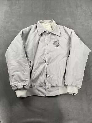 $49.95 • Buy Vintage Hartwell Jacket Men's L Corduroy Bomber Coat Quilted Light Gray