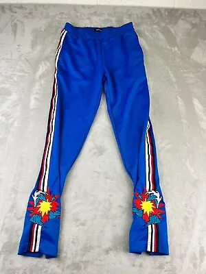 Pink Dolphin Track Pants Adult Medium Blue Embroidered Wave Aaron Kai Pockets • $23.99