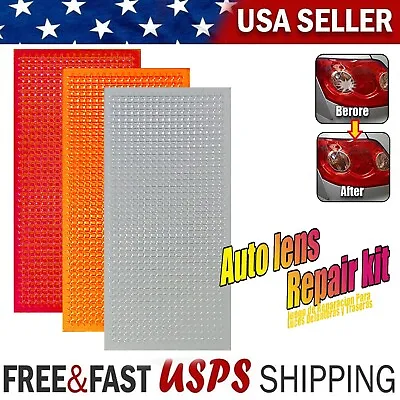 Red Auto Lens Repair Kit Quick Fix Cracked Broken Tail Light Smooth Surface DIY • $9.85