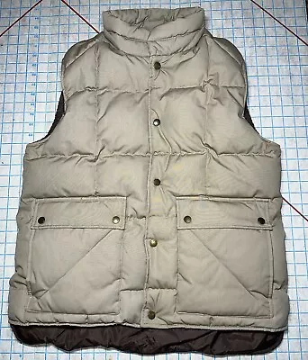 Vintage Duck Down Puffer Vest Men's Zip Snap Inside Pocket St Johns Bay Large • $19.99