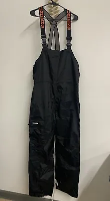 Grundens Fishing Rain Gear Men’s Size Medium Black Bib Pants Waterproof • $63.99