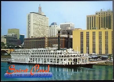 “American Queen” Riverboat Downtown St Paul Mississippi River MN • $2