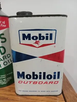 Mobil Outboard Oil Can 1 Pint Empty Mobil • $60