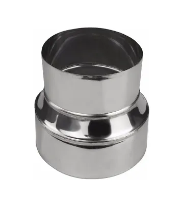 Chimney Flue Liner Metal Reducer Ducting Stainless Steel Pipe Connector Adapter • £19.99