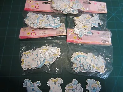 Job Lot X 5 Packs Baby Boy Embellishments Card Making Art Craft Baby Shower • £1.50