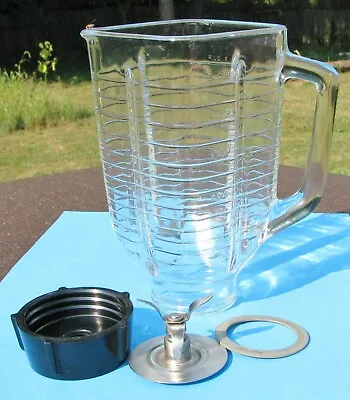 $10 • Buy Vtg Glass Replacement Oster 5 Cup Blender Jar & Base No Lid USA 