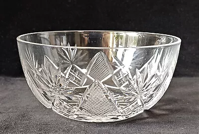 Val St Lambert Berncastel Clear Cut Crystal Glass Dessert Bowl / Bowls. D 12.5cm • £12