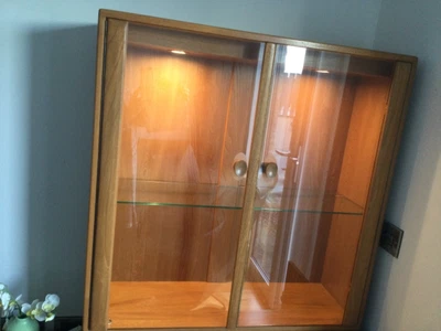 £140 • Buy Ercol Windsor Oak Display Cabinet With Glass Shelf