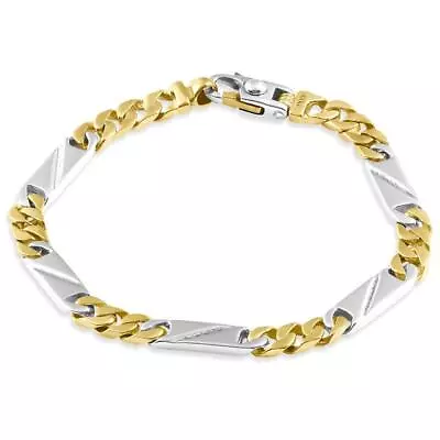 Men's Figaro Link 14k Gold (22gram) Or Platinum (36gram) 6mm Bracelet 8.5  • $1758.02