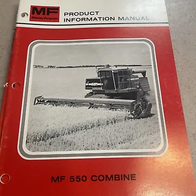 Massey Ferguson MF 550 Combine Product Information Manual • $15