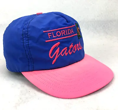 Florida Gators Hat Cap Adult One Size Snapback Blue Pink Vintage NCAA Rare USA • $50.58