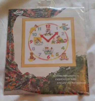 Lanarte - Life Style Collection - Teddy Clock - Embroidery Kit - Dmc - Rare • £15