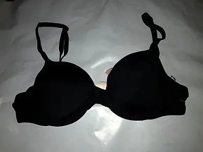 PINK Victoria's Secret 34A Black Wear Everywhere Lightly Padded Demi Bra UW • $7.99