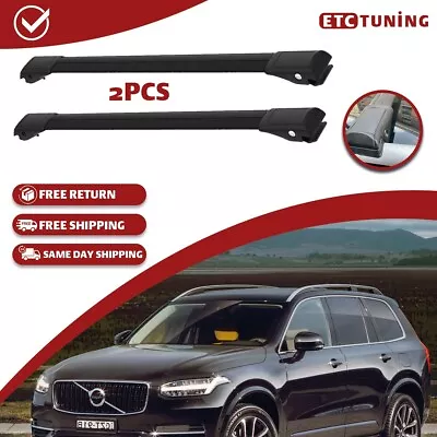 Cross Bars Roof Rack Black Fit Volvo XC90 2015-2023 Luggage Carrier 2 Pcs • $116.99