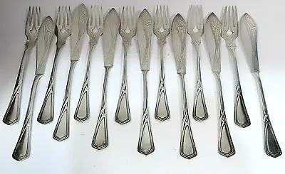 WMF Fish Cutlery Art Nouveau • $867.41
